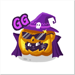 GG halloween pumpkin emote Posters and Art